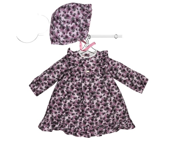 Ensemble 2pcs Robe et 💐 Chapeu anglais bébé fille babydola