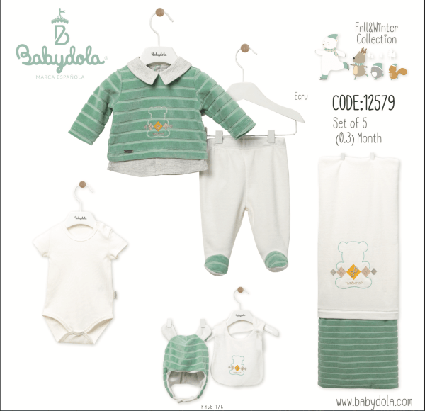 Trousseau bébé 5 pièces “0-3” Mois babydola