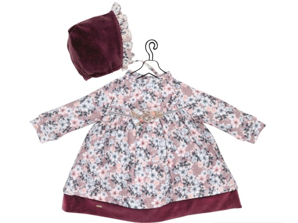 Ensemble 2pcs Robe et 🌸💐 Chapeu anglais bébé fille babydola