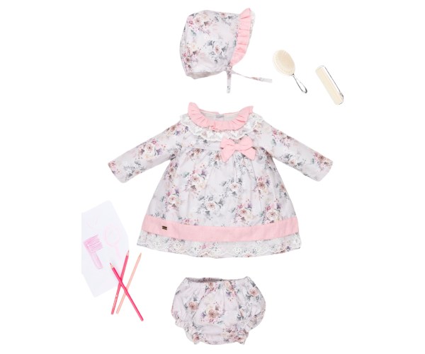 Ensemble 3pcs Robe 💐🌸💐et Chapeu 🧶 anglais plus culotte bébé fille babydola