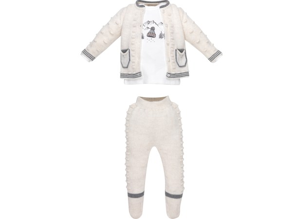 Ensemble bébé en laine 🧶🍂 3Pcs Babydola