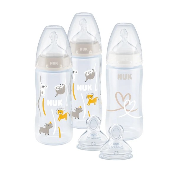 Coffret 3 Biberons Et 2 Tétines 0-6 Mois Nuk