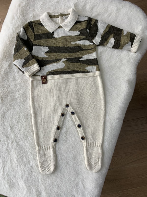 Grenouillère fermé en laine 🧶🪂 🐑  anti-allergique babydola