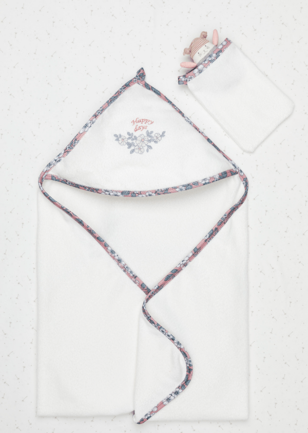 Ensemble de cape de bain et de gant de toilette pour bébé babydola