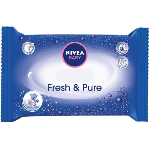 Lingettes douceur Fresh&Pure 63 pièces NIVEA BABY