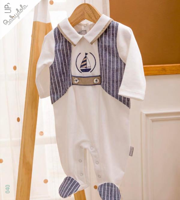 Grenouillère Bébé en Coton – Bateau – Babydola