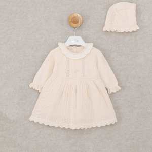 Robe bébé Tricotée en Cotton Crevette LEOKING