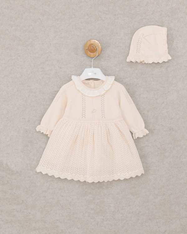 Robe bébé Tricotée en Cotton Crevette LEOKING