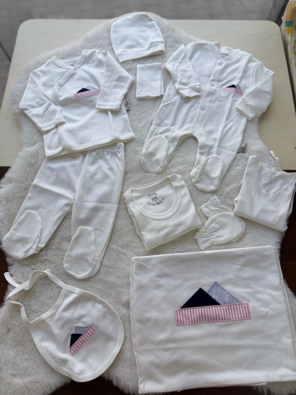 Ensemble de Naissance 10 Pièces – Confort & Douceur pour Nouveau-né 3clr