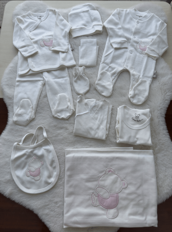 Ensemble de Naissance 10 Pièces – Confort & Douceur pour Nouveau-né 4clr