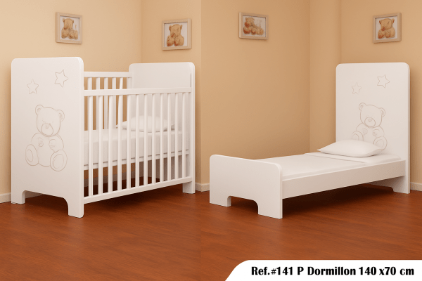 Lit Bébé Évolutif 2-en-1 – Se Transforme en Lit Junior | 140 x 70 cm Cunitas