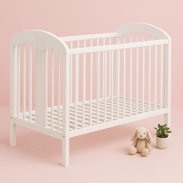 Lit bébé en bois Natalia blanc 120×60 CM