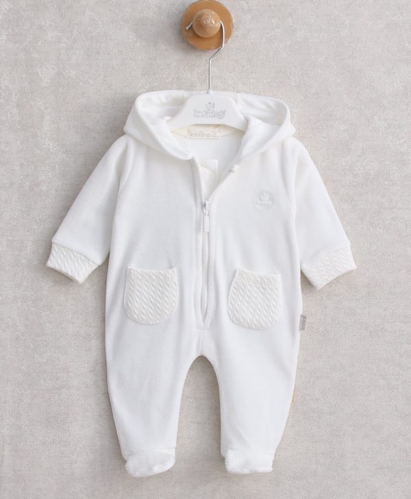 Cosmonaute bébé en velours anti-allergique – Haute qualité (0-6 mois)