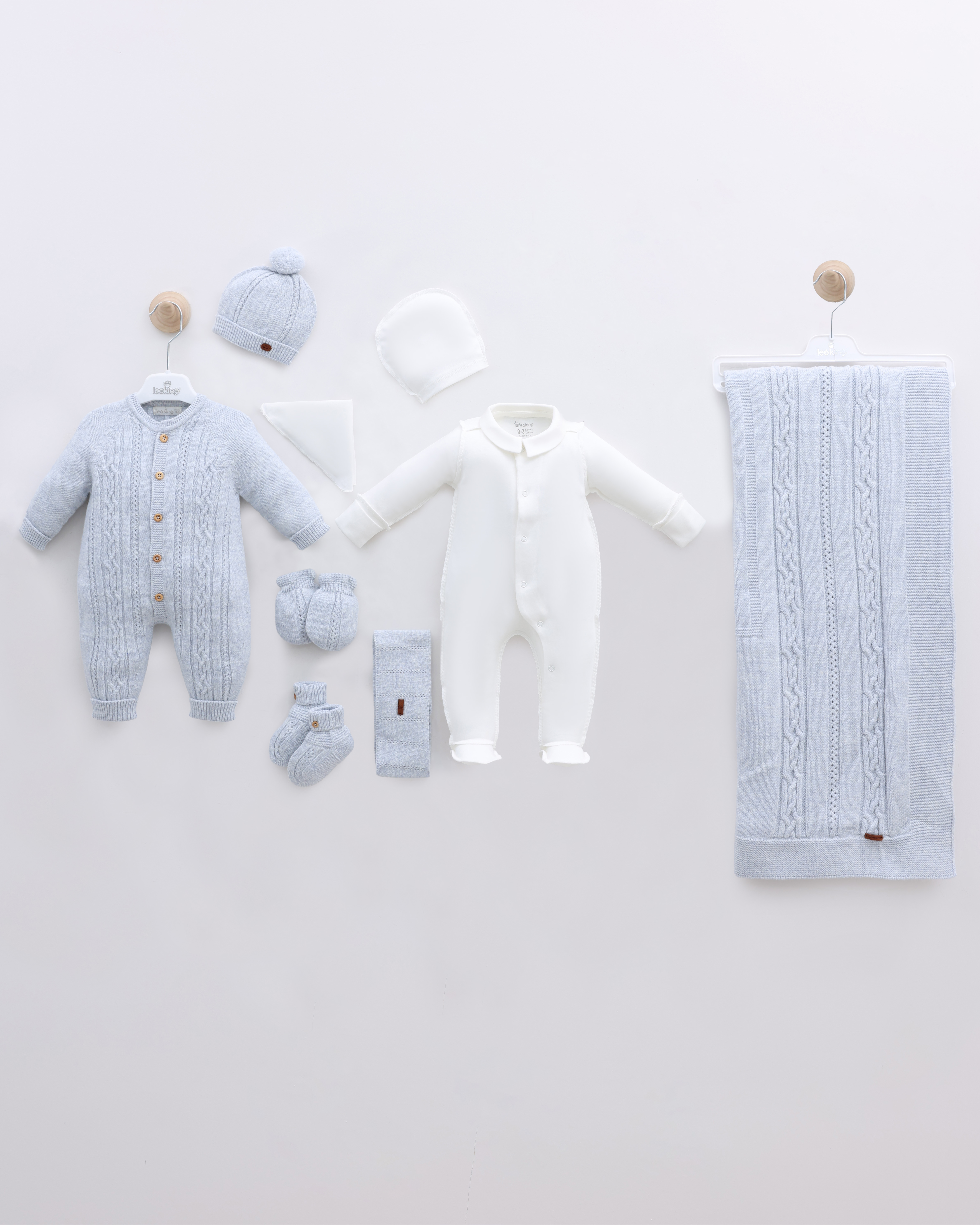 Baby Boy Newborn Set Of 7 Pieces blue 3432