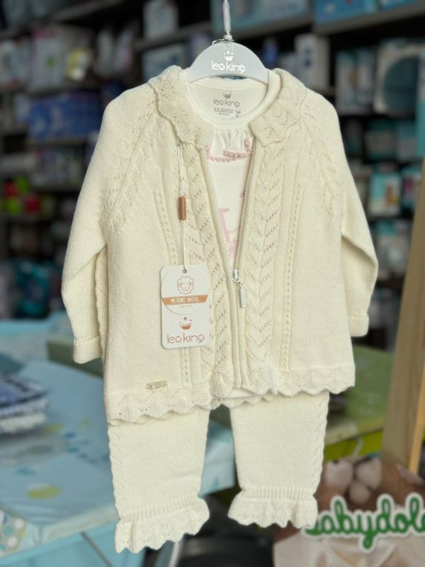 Ensemble 3 Pièces en Laine Bébé 🐰 LEOKING